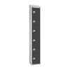 300mm Deep Locker 6 Door Coin Return Graphite Grey1950x300mm sloping top(Direct)