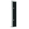 450mm Deep Locker 2 Door Combi Lock) Black 1950x300mm with Sloping Top (Direct)