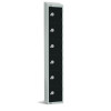 450mm Deep Locker 6 Door Combi Lock) Black 1950x300mm with Sloping Top (Direct)