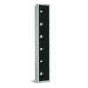 450mm Deep Locker 6 Door (Coin Return) Black - 1800x300x450mm (Direct)