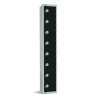 450mm Deep Locker 8 Door (Coin Return) Black - 1800x300x450mm (Direct)