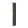 450mm Deep Locker 1 Door Camlock Graphite Grey-1950x300mm w/sloping top (Direct)