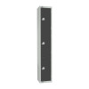 450mm Deep Locker 3 Door Elect Lock Graphite Grey - 1800x300x450mm (Direct)