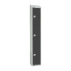450mm Deep Locker 3 Door Padlock Graphite Grey-1950x300mm w/sloping top (Direct)