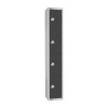 450mm Deep Locker 4 Door (Coin Return) Graphite Grey - 1800x300x450mm (Direct)