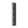 450mm Deep Locker 4 Door Padlock Graphite Grey-1950x300mm w/sloping top (Direct)