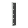 450mm Deep Locker 5 Door Camlock Graphite Grey-1950x300mm w/sloping top (Direct)