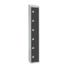 450mm Deep Locker 6 Door Combi Lock Graphite Grey 1950x300mm Sloping Top(Direct)