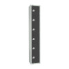 450mm Deep Locker 6 Door Padlock Graphite Grey - 1800x300x450mm (Direct)