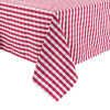 Comfort Gingham Tablecloth Red/White Polyester - 89x89cm 35x35"