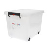 Araven Food Stroage Box & Lid with Wheels & Colour Clips - 50Ltr 530x396x379mm