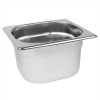 Vogue St/St Gastronorm pan - size 1/6 -176 x 162mm(7"x6.5") approx - depth 100mm (4"approx) - 1.7ltr capacit