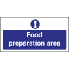 Food Prep Area Sign (Self-Adhesive)