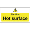 Caution Hot Surface Sign - Single (Self-Adhesive)