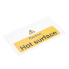 Caution Hot Surface Sign - Single (Self-Adhesive)