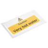 Caution Very Hot Water Sign - Single (Self-Adhesive)