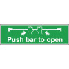 Push Bar To Open Sign (Self-Adhesive)