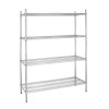 Vogue Flat Pack 4 Shelf Unit - 152Wx46Dx183cmH