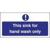 Hand Wash Only Sign - Single (Self-Adhesive)