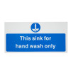Hand Wash Only Sign - Single (Self-Adhesive)
