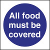 Food Must Be Cover.Sign-Single (Self-Adhesive)
