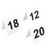 number / Plastic table numbers (free standing v shape) - 11 - 20 - PER SET