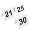 number / Plastic table numbers (free standing v shape) - 21 - 30 - PER SET