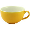 New Horizons Coloured Border Yellow Cappuccino Cup Solid 10oz (Box 24) (Direct)