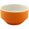 New Horizons Coloured Border Orange Consomme Bowl Solid - 10oz (Box 24) (Direct)
