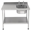 Sissons St/St Sink - 1200mm R/H Bowl inc taps & L/H Drainer Mini Range (Direct)