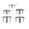 5 Vogue Pack Of Casserole, Stew And Saute Pans
