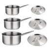 Sale Offer : Best Selling Vogue St/St Saucepan Set & Lids M922 M943 M944