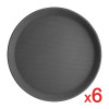 Sale Offer : Anti-Slip Plastic Round Tray Black - 356mm 14" C557 (Pack 6)
