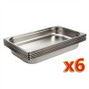 Sale Offer : Vogue Stainless Steel 1/1 Gastronorm Pan 65mm (Pack 6)