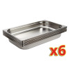 Sale Offer : Vogue Stainless Steel 1/1 Gastronorm Pan 65mm (Pack 6)