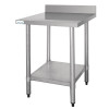 Vogue St/St Wall Table with 60mm Upstand - 900Wx600mmL