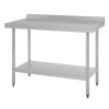 Vogue St/St Wall Table 60mm Upstand - 1200x600mm