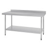 Vogue St/St Wall Table 60mm Upstand - 1500x600mm