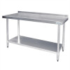 Vogue St/St Wall Table 60mm Upstand - 1800x600mm