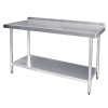 Vogue St/St Wall Table 60mm Upstand - 1800x600mm