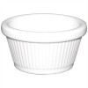 Dish / White melamine fluted ramakin - 3oz - per box of 12 - (T814)