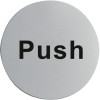 Push S/A Door Sign St/St