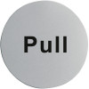 Pull S/A Door Sign St/St