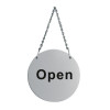 Open/Closed Door Sign with Hanging Chain St/St