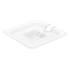 Vogue Clear Polycarbonate Notched Lid GN - 1/6