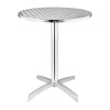 Bolero Round Pedestal Bistro Table St/St Flip Top - 600mm