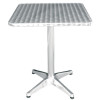Bolero Square Pedestal Bistro Table St/St Top - 600mm