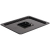 Vogue Black Polycarbonate Lid - 1/2