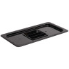 Vogue Black Polycarbonate Lid - 1/3