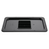 Vogue Black Polycarbonate Lid - 1/3